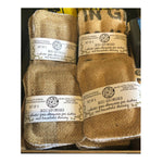 up cycled burlap eco cleaning sponge, set of two